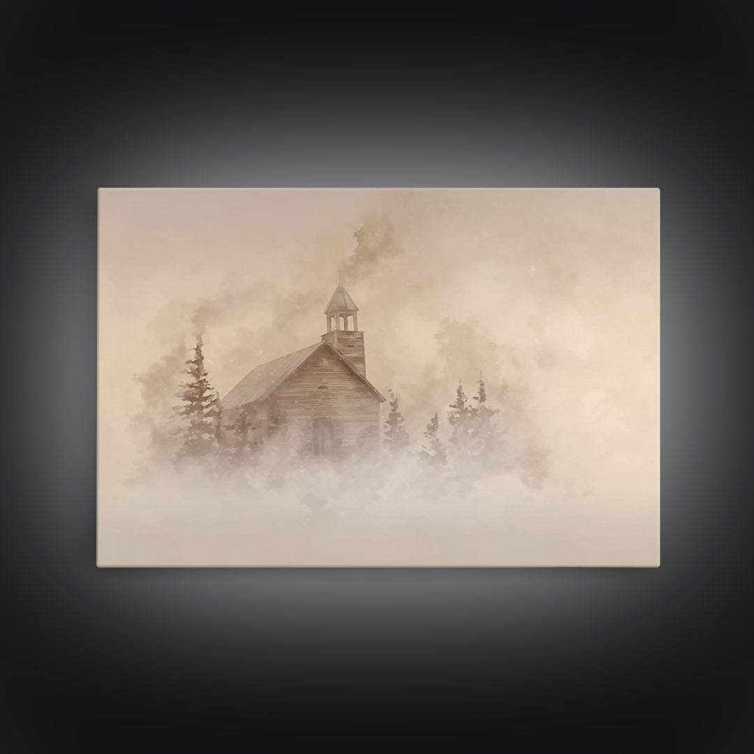 Cloudwalk Reverence – Framed Canvas Print – Jesus Painting – Christian Art Canvas – Subtle Christian Art – Christian Paintings