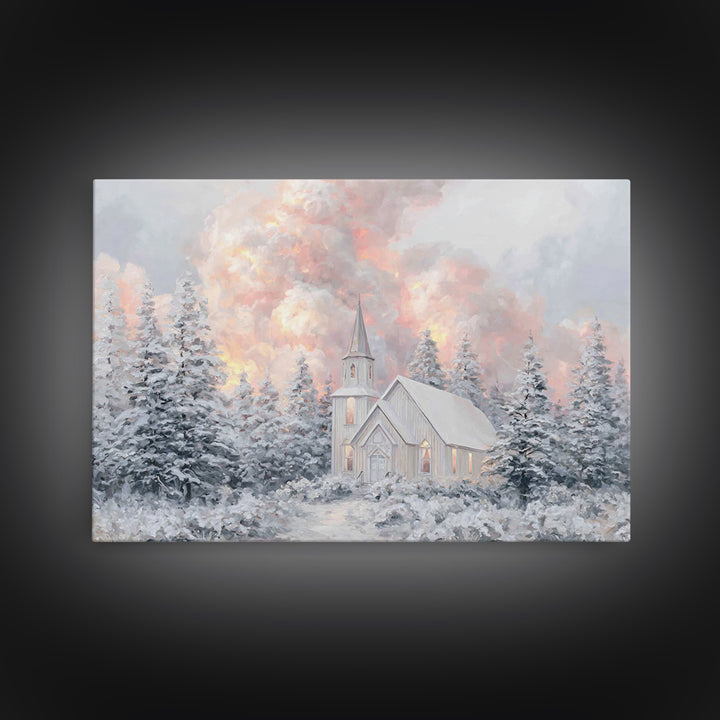 Silent Cloud Messiah, Framed Canvas Print, Jesus Painting, Christian Art Canvas, Subtle Christian Art, Christian Paintings, Modern Christia