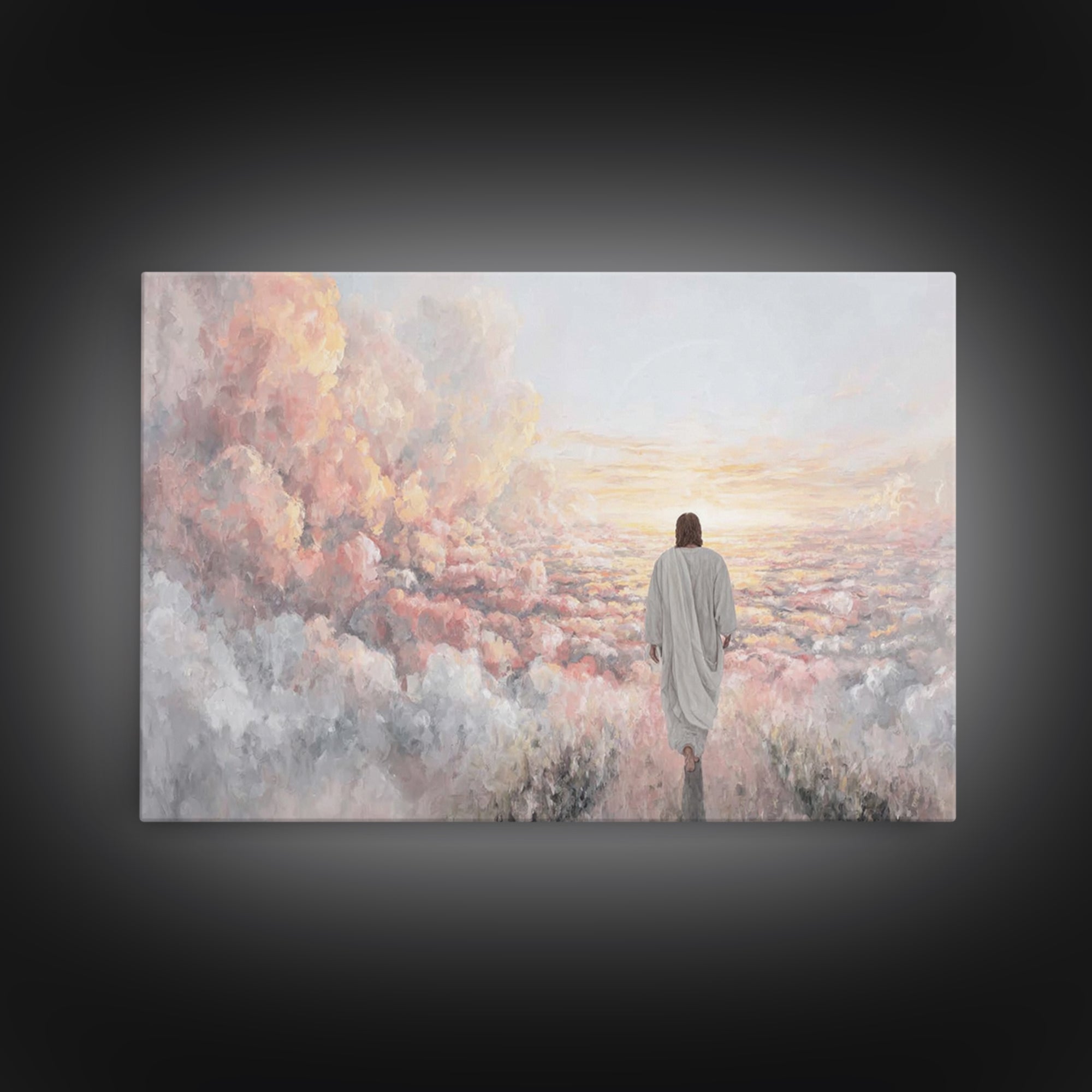 Soft Meadow Grace – Framed Canvas Print – Christian Wall Art – Christian Art Prints – Christian Art Canvas – Christian Painting – Christian
