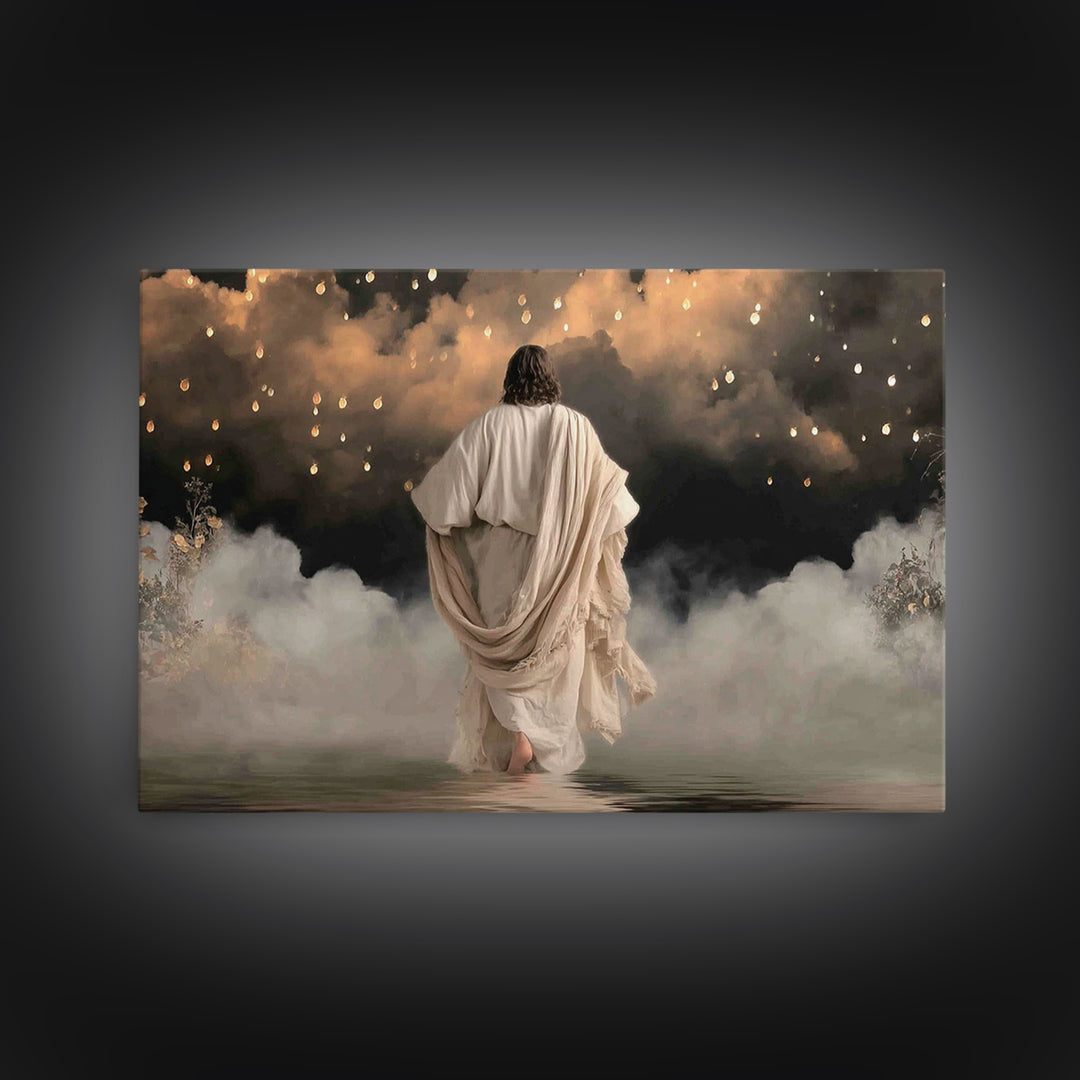Graceful Meadow Cross – Framed Canvas Print – Christian Art Canvas – Christmas Wall Art – Jesus Painting – Christian Wall Art – Christian D