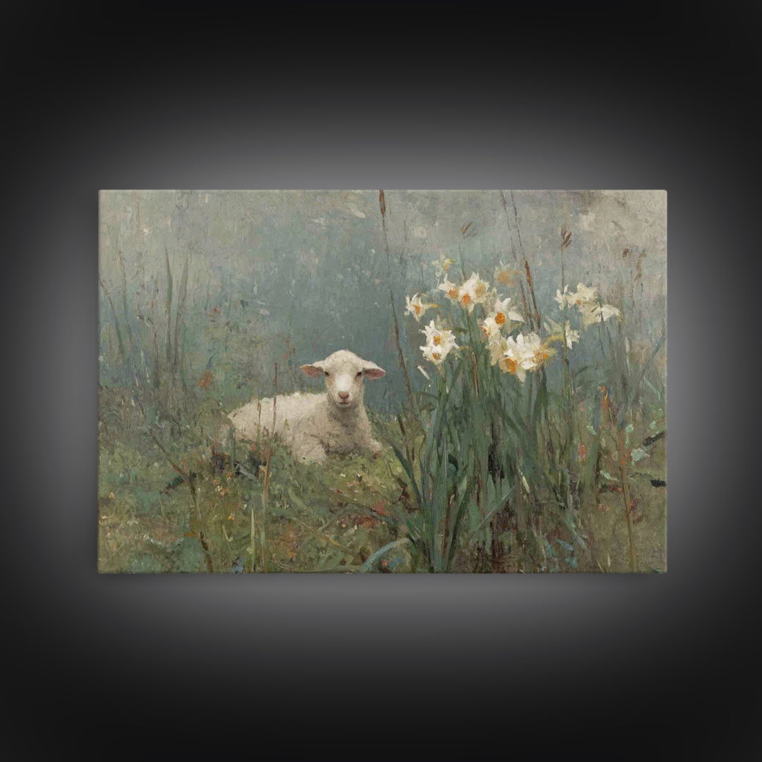 Blossoms Of Mercy | Framed Canvas Print | Christian Wall Art | Jesus Painting | Christmas Wall Art | Christian Decor | Christian Art Canvas