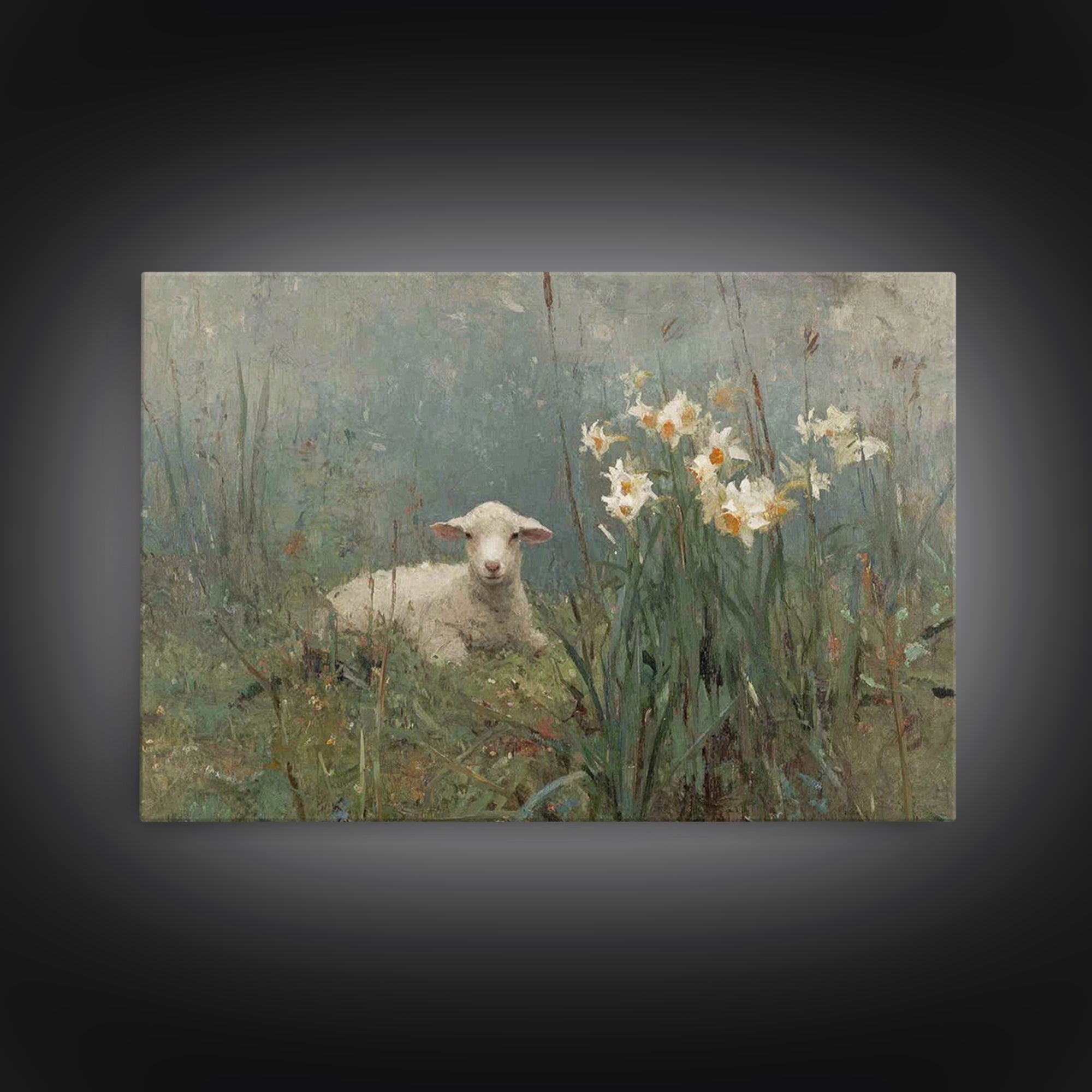Blossoms Of Mercy | Framed Canvas Print | Christian Wall Art | Jesus Painting | Christmas Wall Art | Christian Decor | Christian Art Canvas