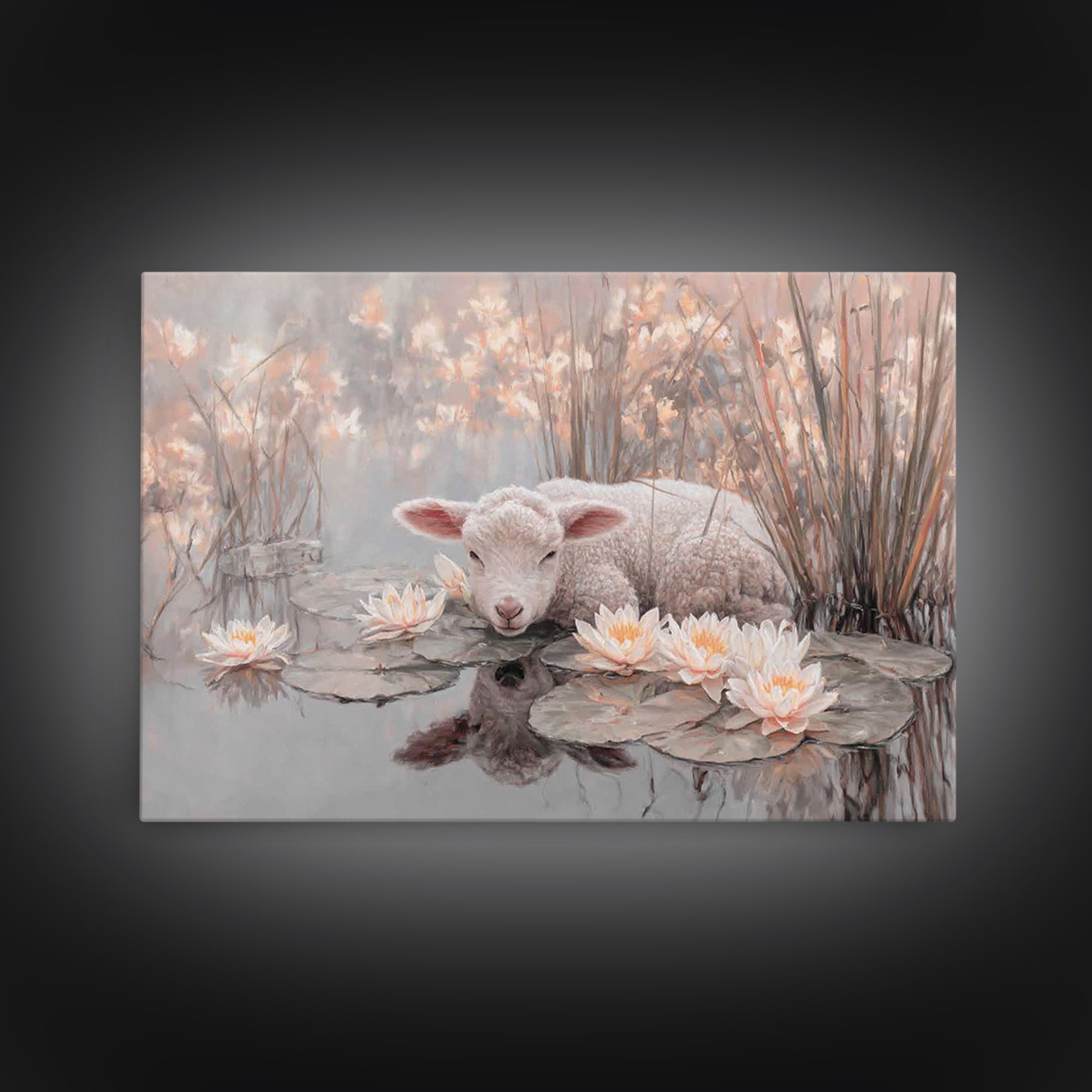Quiet Shepherd Hope | Framed Canvas Print | Christian Art Canvas | Christian Decor | Christian Wall Art | Jesus Painting | Christmas Wall A