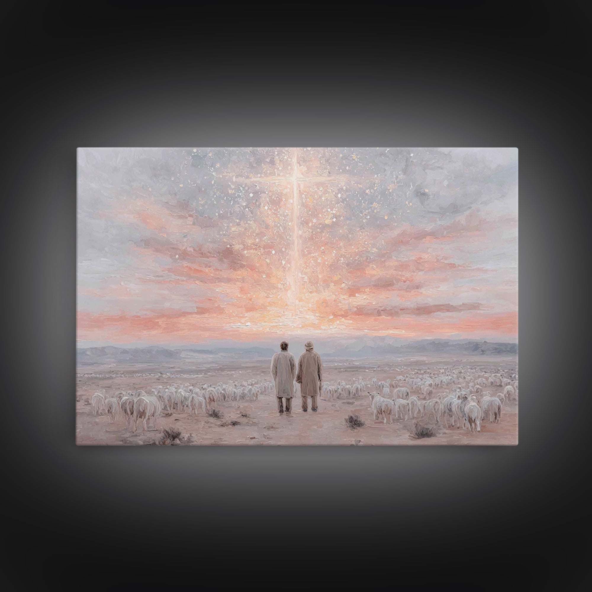 Dawn Of Promise | Framed Canvas Print | Christian Christmas Art | Christian Wall Art | Christian Art Canvas | Christmas Art Prints | Christ