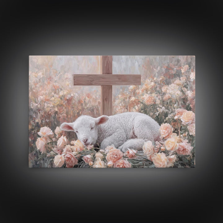 Nightfold Serenity – Framed Canvas Print – Christian Art Canvas – Christian Wall Art – Moody Christmas Art – Christian Decor – Christmas Ar