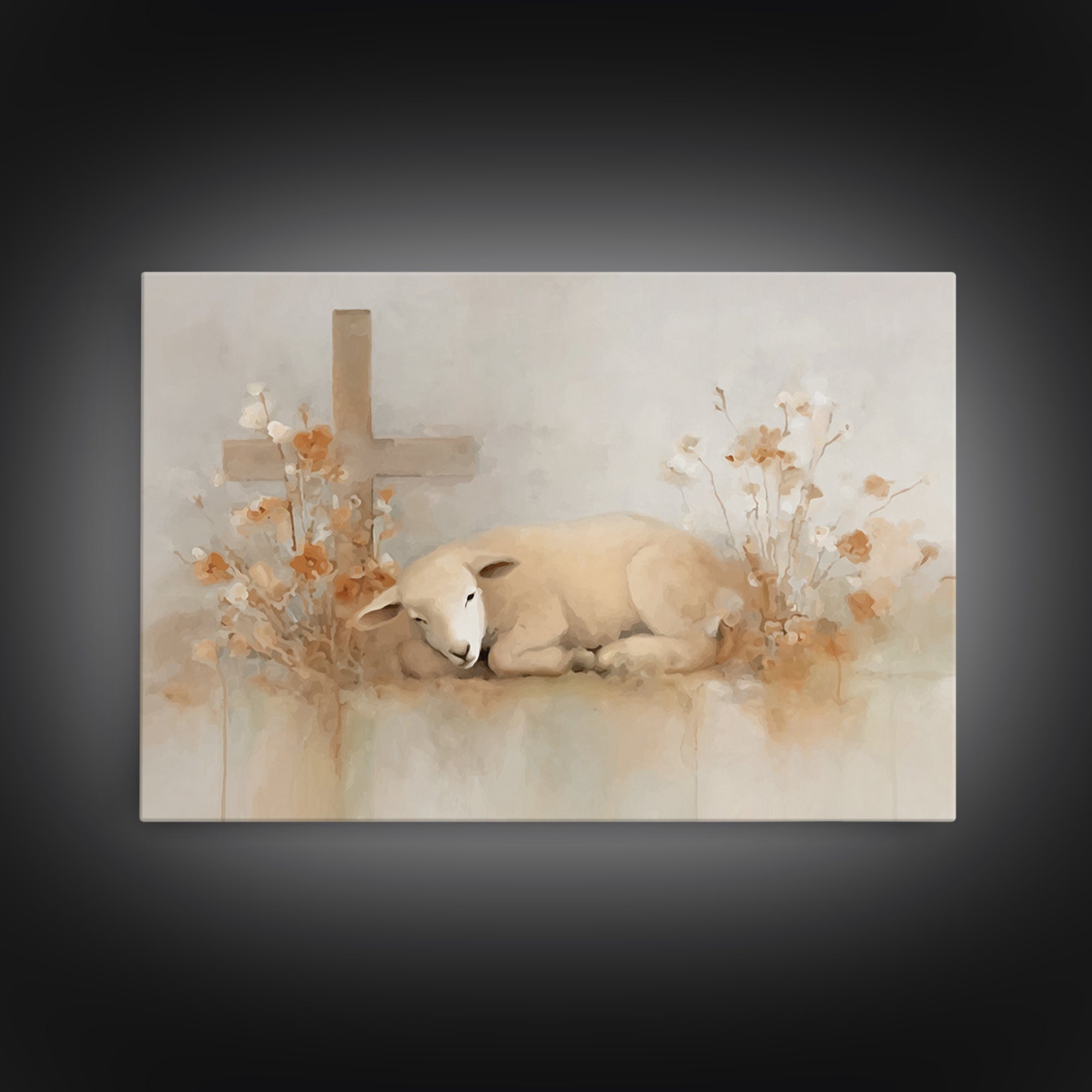Autumn Cross Grace | Framed Canvas Print | Christian Art Canvas | Christian Wall Art | Christian Decorations | Subtle Christian Art | Chris
