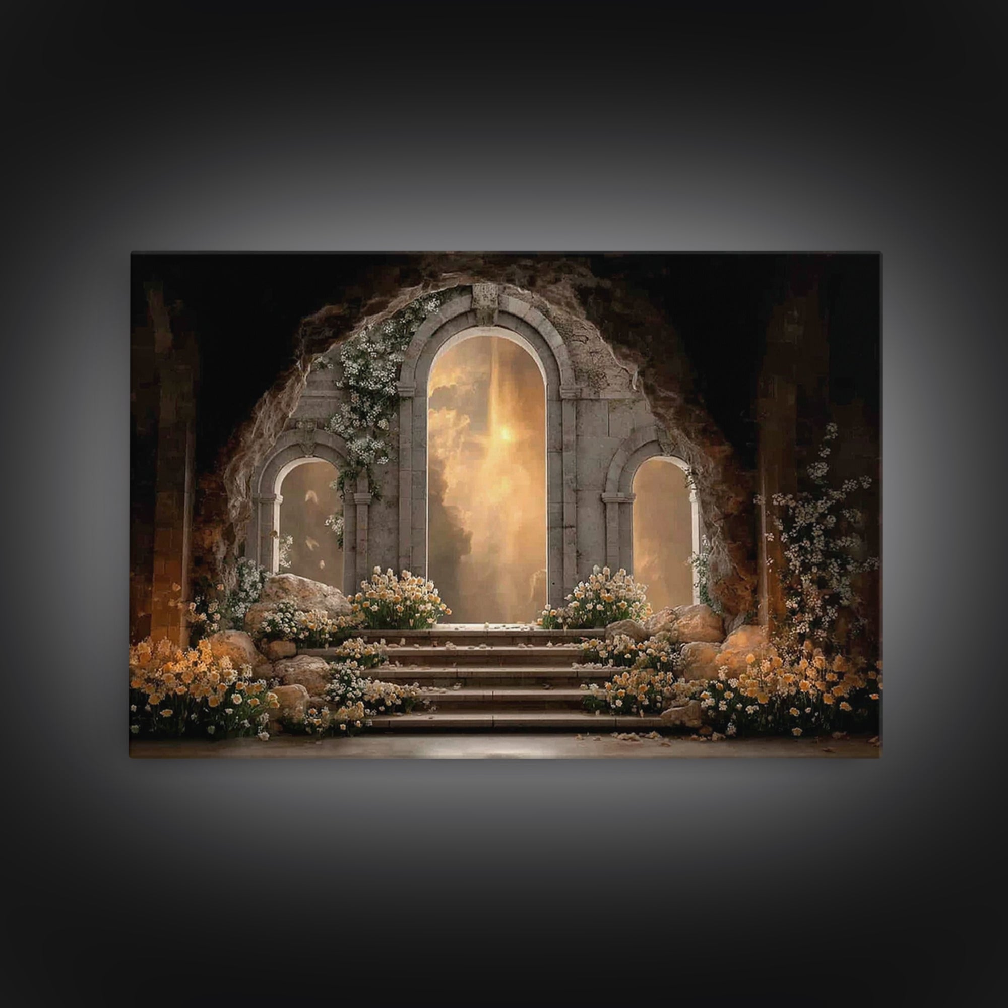 Eternal Garden Light – Framed Canvas Print – Christian Decor – Christian Art Canvas – Unique Christian Art – Christian Wall Art – Christian