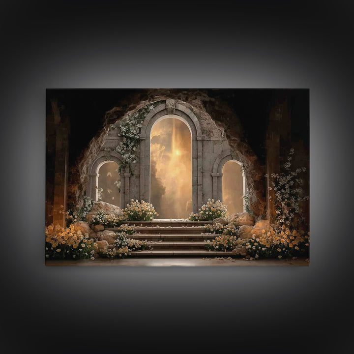 Eternal Garden Light – Framed Canvas Print – Christian Decor – Christian Art Canvas – Unique Christian Art – Christian Wall Art – Christian