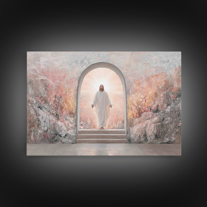 Resurrection Light – Framed Canvas Print – Christian Wall Art – Christian Art Canvas – Christian Gift Ideas – Christian Art Prints – Modern