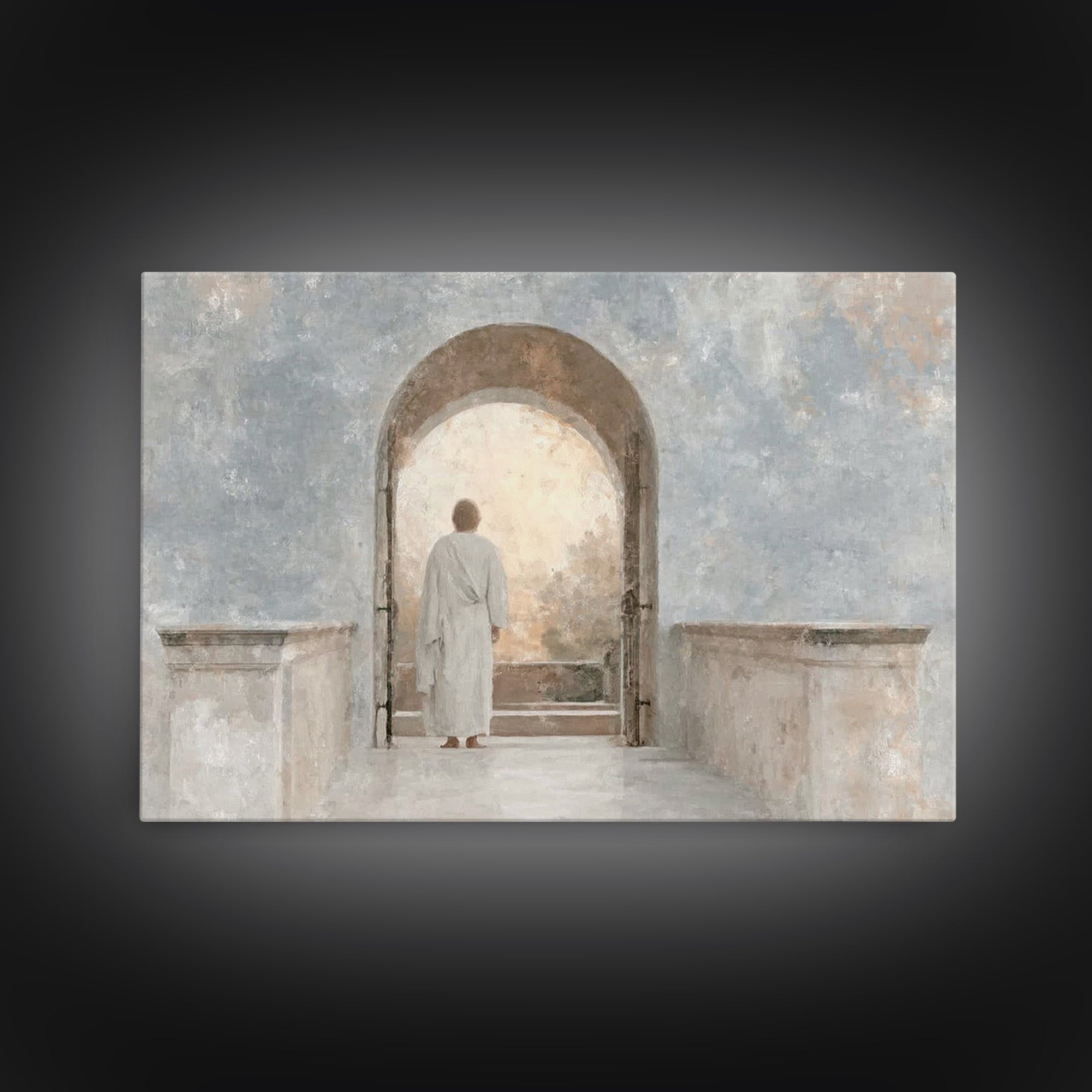 Graceful Morning Walk | Framed Canvas Print | Christian Wall Art | Christian Art Canvas | Subtle Christian Art | Christian Art Prints | Chr