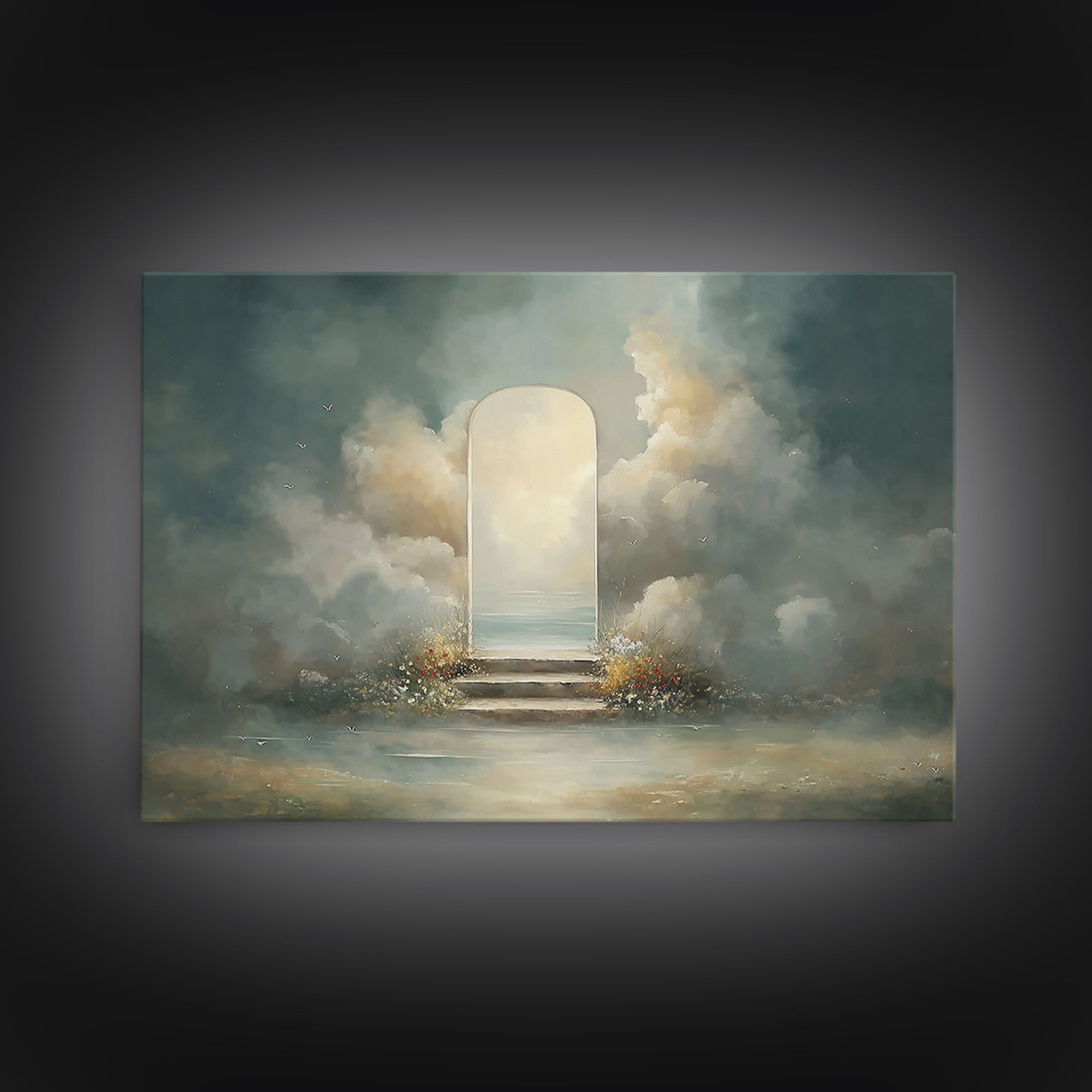 Heaven’s Open Door, Framed Canvas Print, Christian Art Canvas, Christian Wall Art, Unique Christian Art, Christian Art Prints, Christian Gi