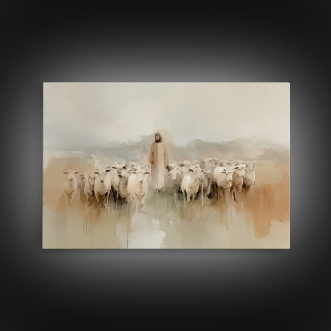 Blossoms Of Guidance – Framed Canvas Print – Christian Art Canvas – Jesus Painting – Christian Art Work – Christian Wall Art – Christian Gi
