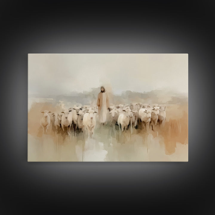 Blossoms Of Guidance – Framed Canvas Print – Christian Art Canvas – Jesus Painting – Christian Art Work – Christian Wall Art – Christian Gi