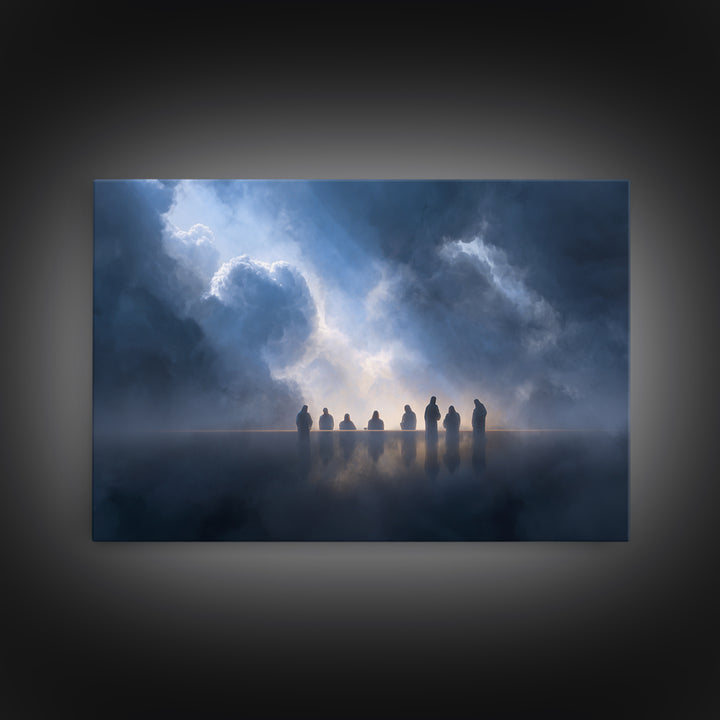 Celestial Feast Vision | Framed Canvas Print | Christian Wall Art | Jesus Painting Canvas | Christian Art Gift | Modern Christian Art | Chr