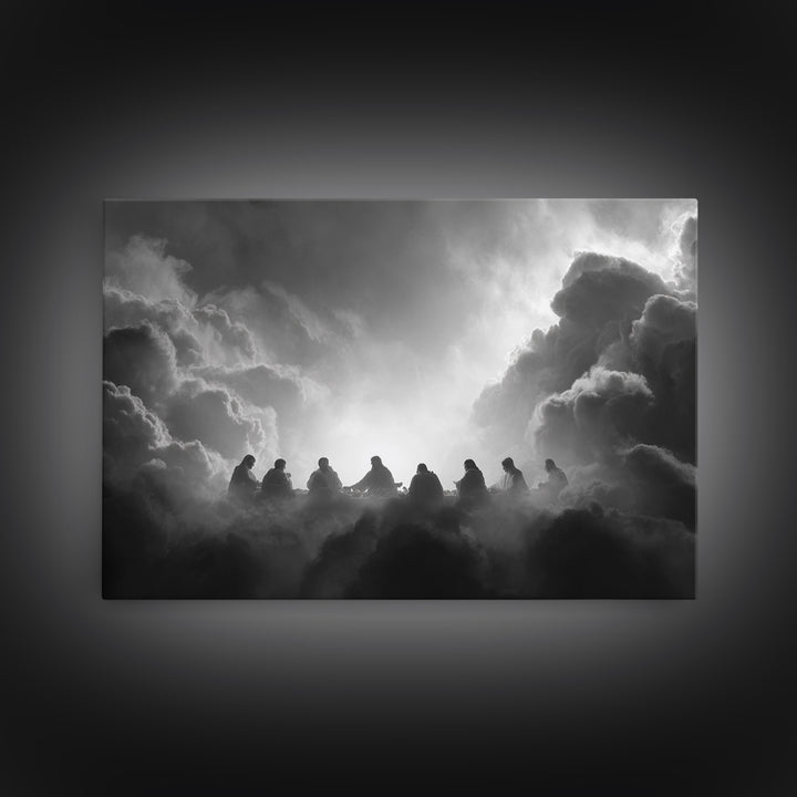 Holy Supper Moment | Framed Canvas Print | Christian Art Canvas | Jesus Wall Art | Christian Art Painting | Christmas Art Work | Christian