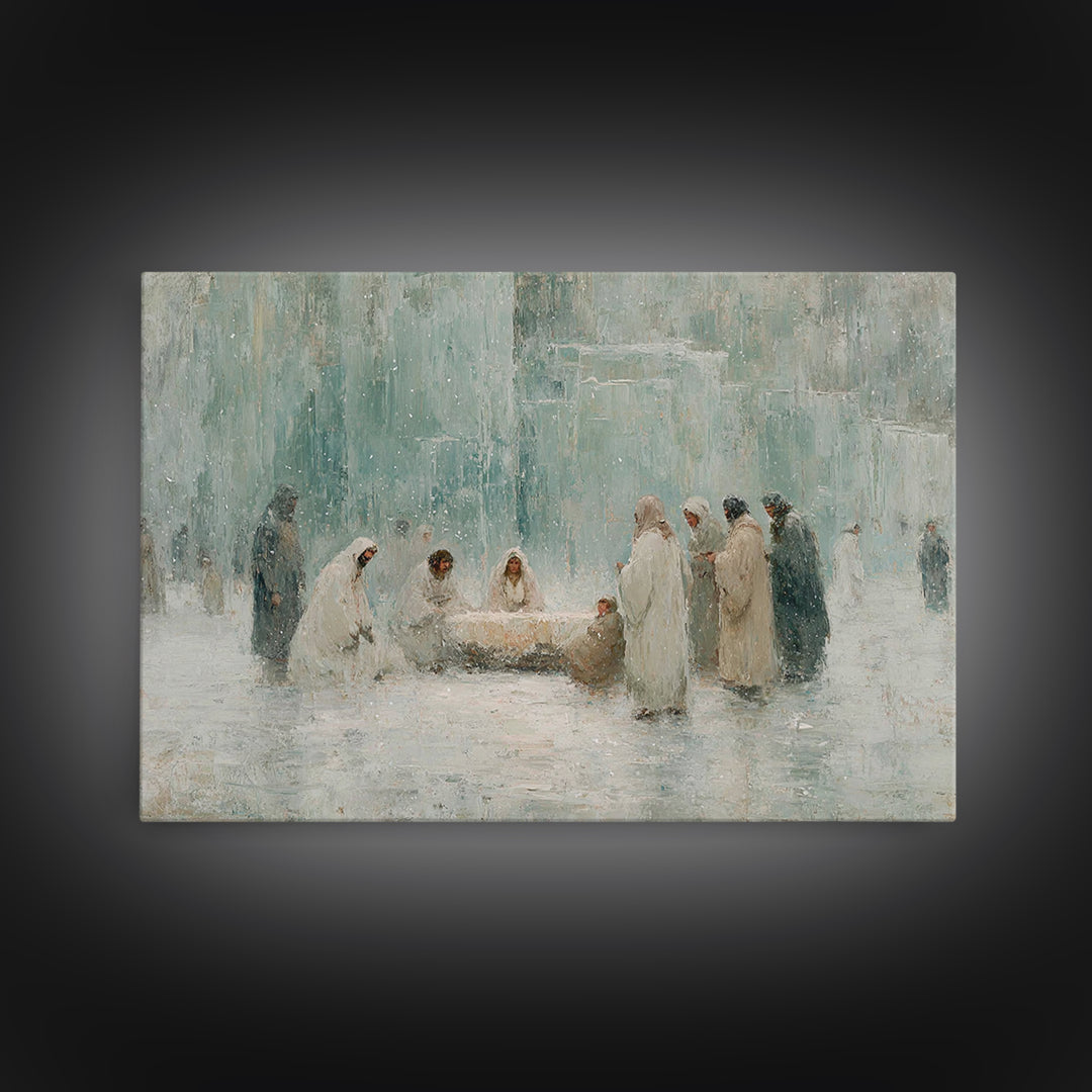 Three Kings Light, Framed Canvas Print, Christian Art Canvas, Christian Wall Art, Christian Christmas Art, Jesus Christmas Art, Christmas C