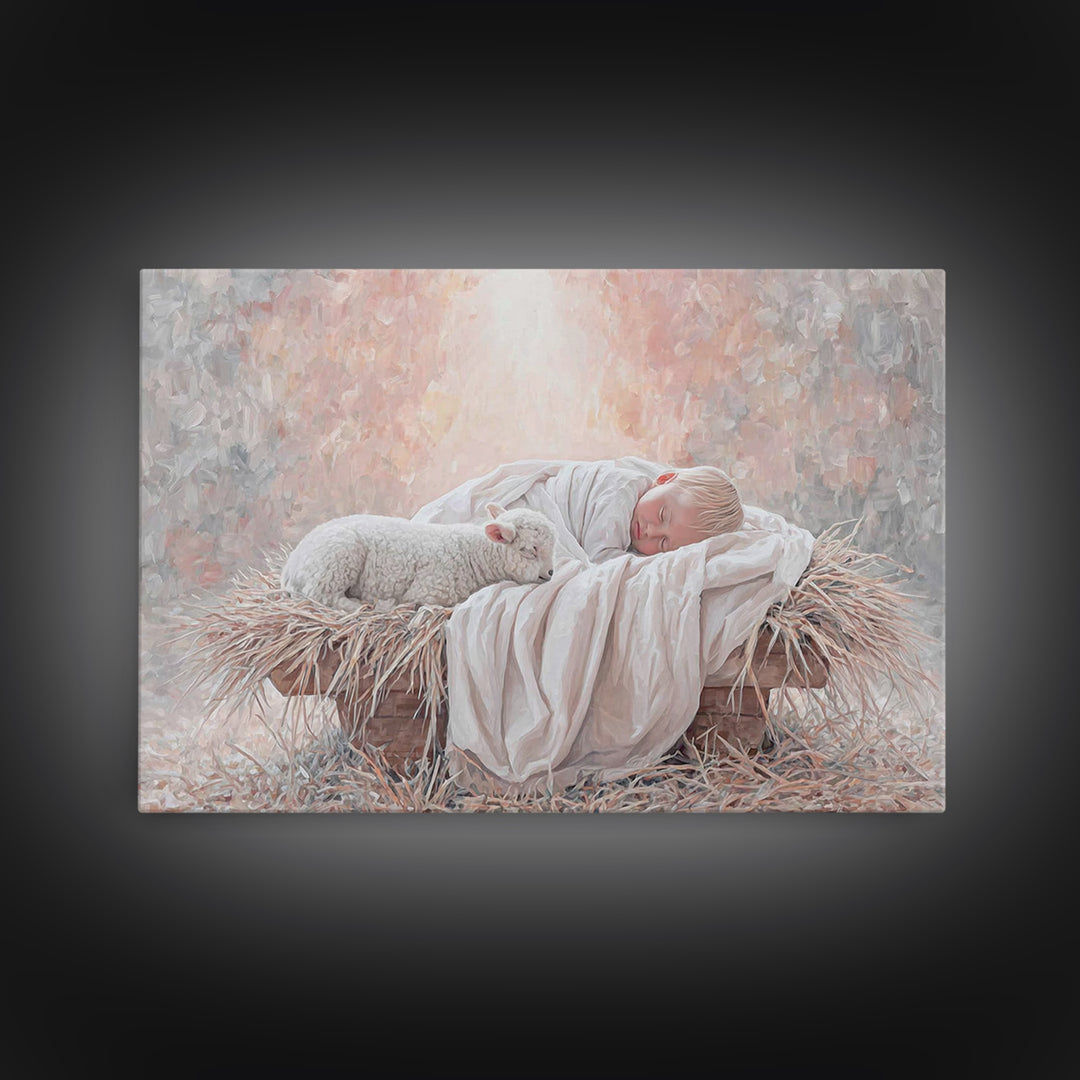 Star of Bethlehem – Framed Canvas Print – Christmas Wall Art – Christian Art – Christian Wall Art – Jesus Painting – Christian Art Canvas