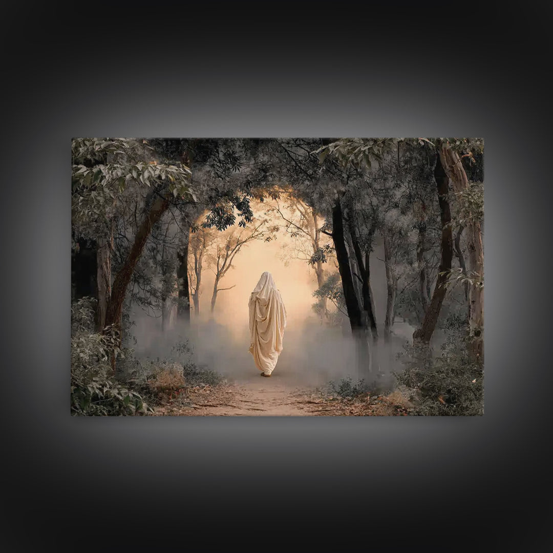 Forest Reverence – Framed Canvas Print – Christian Art Canvas – Christian Wall Art – Christian Painting – Moody Christian Art