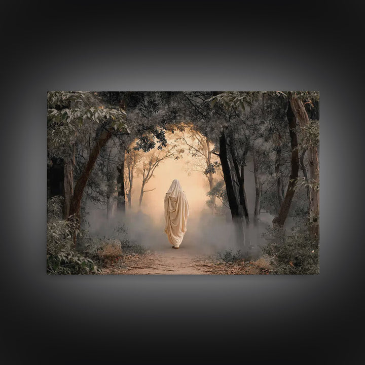 Forest Reverence – Framed Canvas Print – Christian Art Canvas – Christian Wall Art – Christian Painting – Moody Christian Art