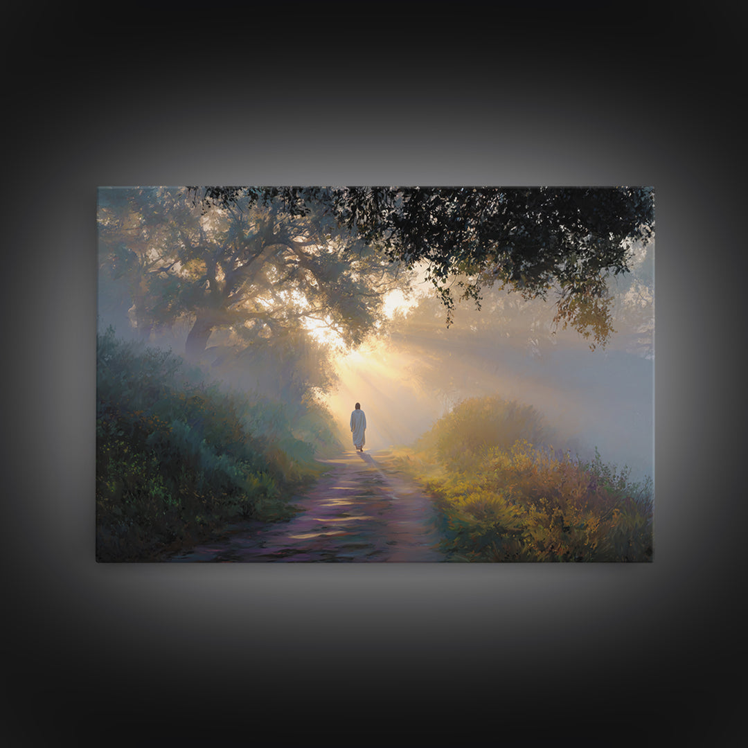 Light Of Dawn | Framed Canvas Print | Christian Wall Art | Jesus Canvas Art | Christian Art Print | Modern Christian Painting | Christian D