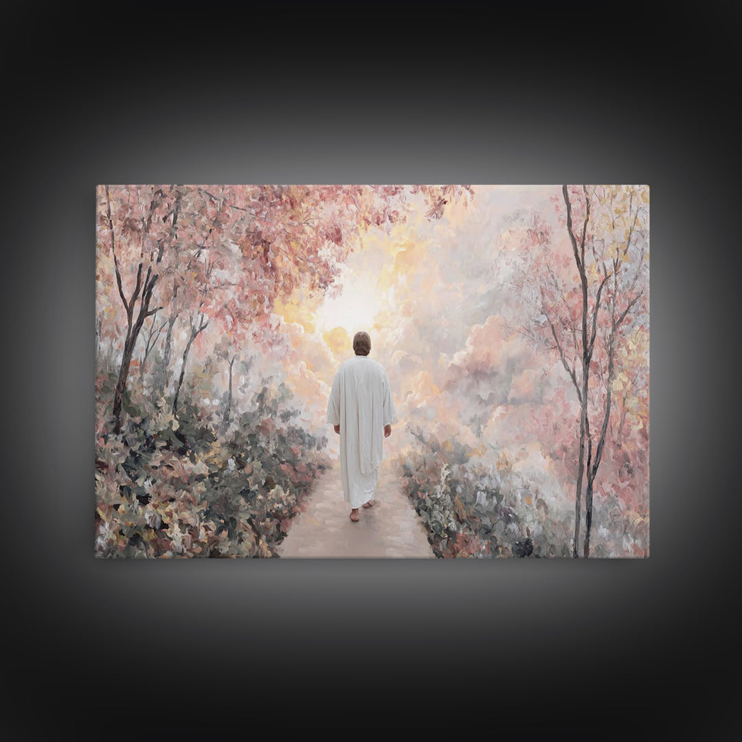 Heavenly Ascent – Framed Canvas Print – Christian Wall Art – Jesus Painting Canvas – Christian Art Work – Large Christian Painting – Christ