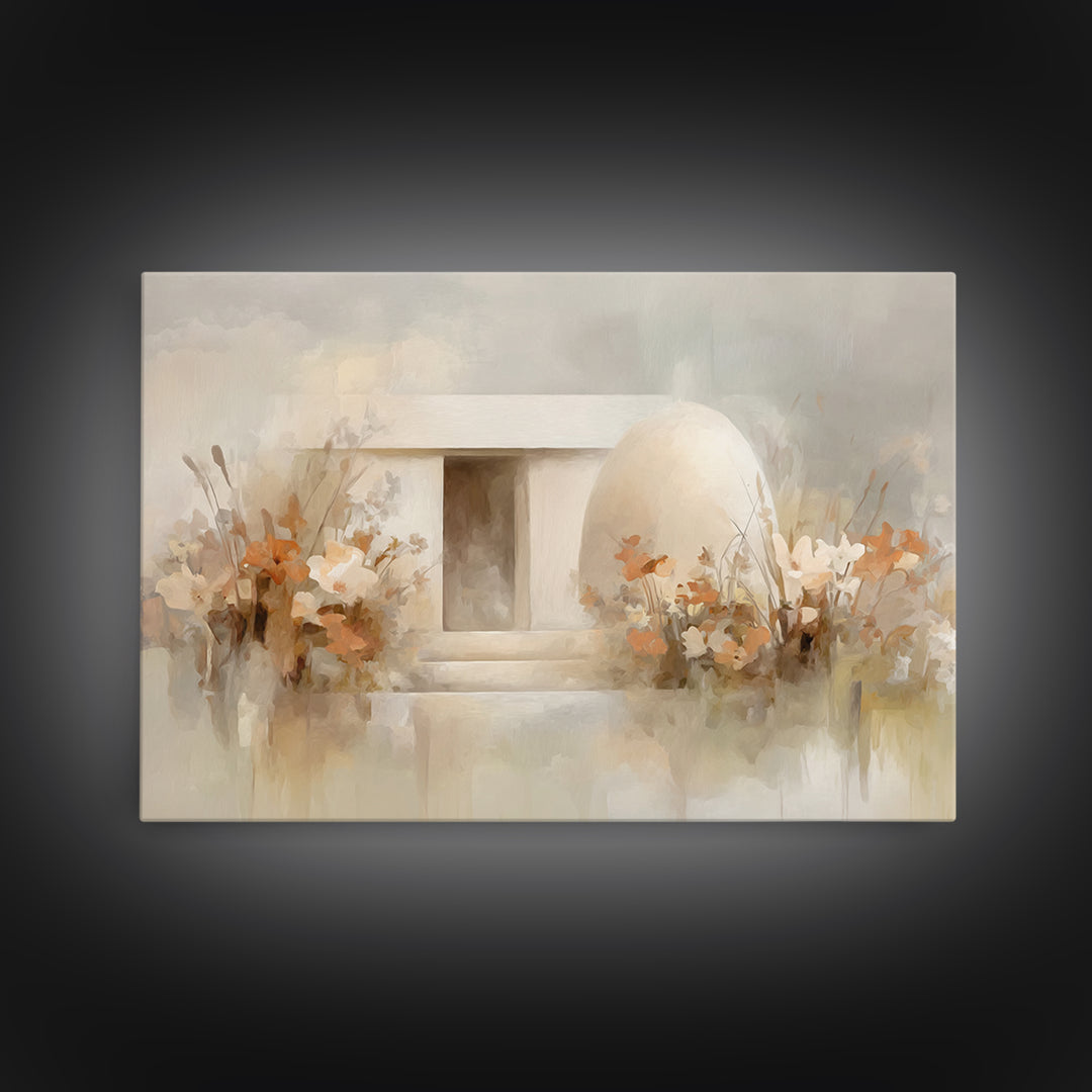 Eternal Peace, Framed Canvas Print, Christian Wall Art, Jesus Painting, Christian Art Print, Minimalist Christian Art, Christian Decor, Chr