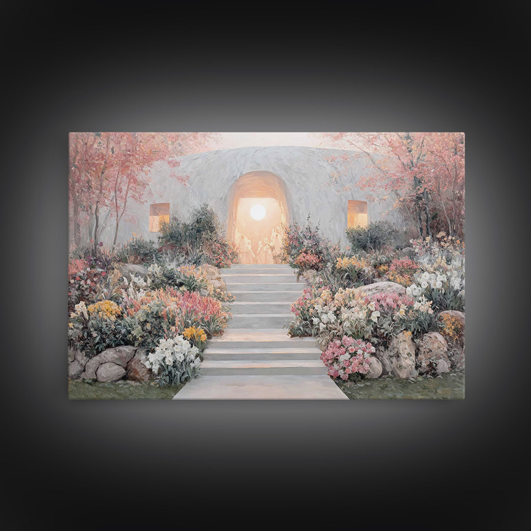 Risen Glory – Framed Canvas Print – Christian Wall Art – Christian Art Canvas – Christian Paintings – Easter Christian Art – Christian Deco