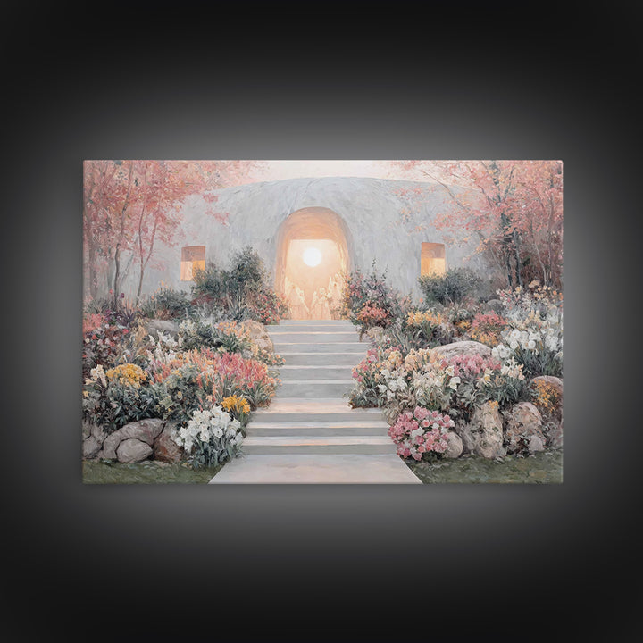 Risen Glory – Framed Canvas Print – Christian Wall Art – Christian Art Canvas – Christian Paintings – Easter Christian Art – Christian Deco