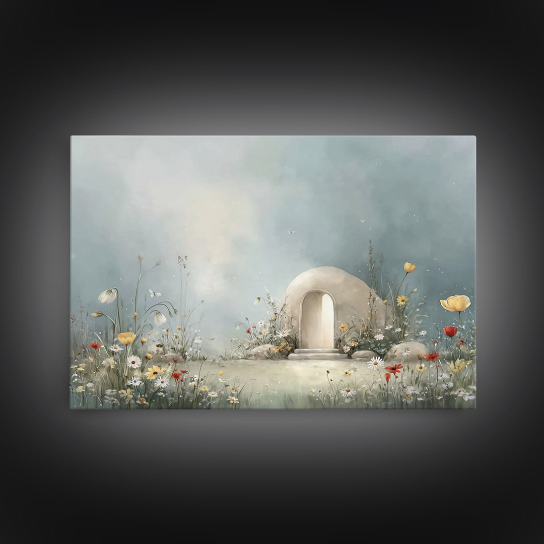 Hopeful Morning – Framed Canvas Print – Christian Wall Art – Christian Art Canvas – Modern Christian Art – Subtle Christian Paintings – Chr