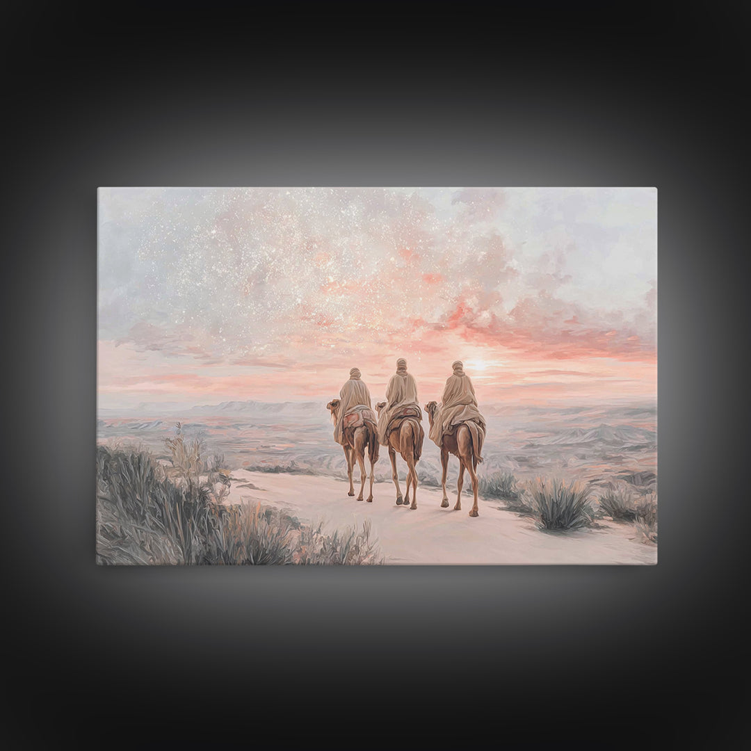 Dawn To Bethlehem – Framed Canvas Print – Christian Art – Christian Art Canvas – Christian Christmas Art – Christmas Wall Art – Subtle Chri