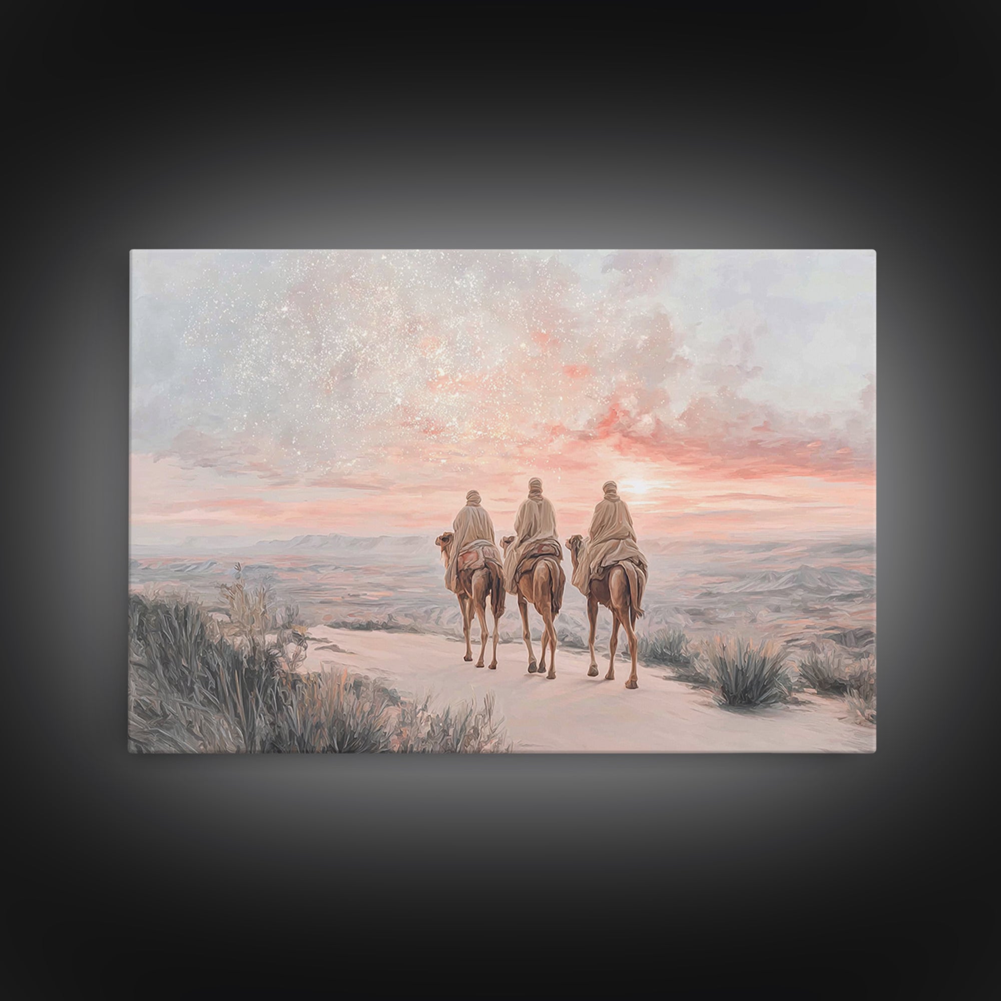 Dawn To Bethlehem – Framed Canvas Print – Christian Art – Christian Art Canvas – Christian Christmas Art – Christmas Wall Art – Subtle Chri
