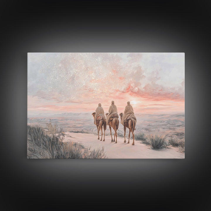 Dawn To Bethlehem – Framed Canvas Print – Christian Art – Christian Art Canvas – Christian Christmas Art – Christmas Wall Art – Subtle Chri