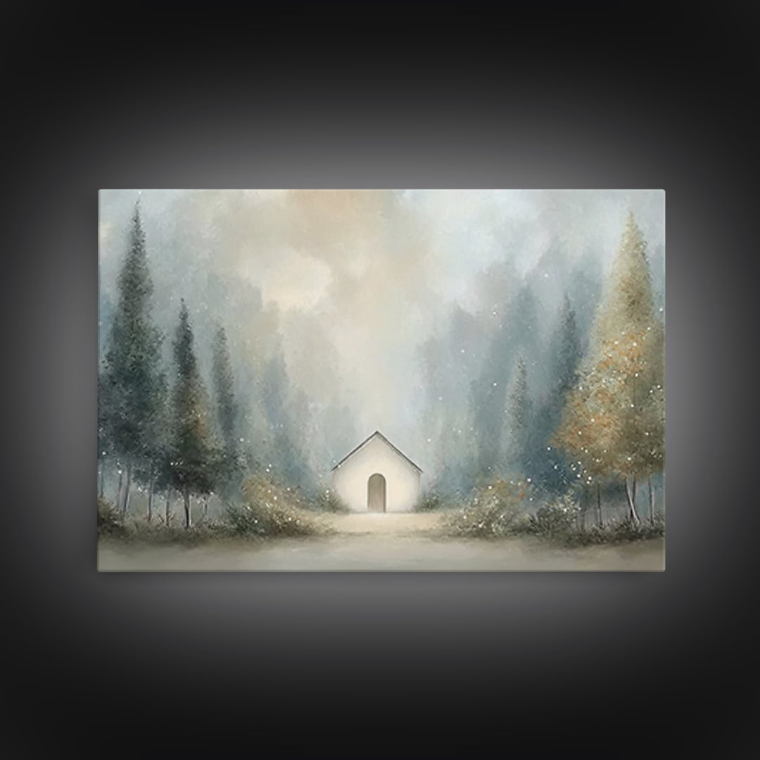 Silent Forest Sanctuary | Framed Canvas Print | Christian Art Canvas | Christian Gift Ideas | Christian Wall Art | Christmas Art | Modern C
