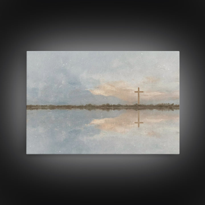 Light Of Promise | Framed Canvas Print | Christian Wall Art | Christmas Art | Christian Art Canvas | Subtle Christian Art | Christian Decor