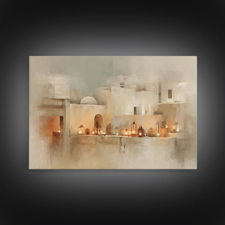 Lanterns Of Bethlehem | Framed Canvas Print | Christian Art Canvas | Christian Decorations | Christmas Art | Christian Wall Art | Christian