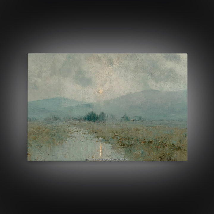 Misty Morning Grace | Framed Canvas Print | Christian Wall Art | Christian Art Canvas | Subtle Christian Art | Christian Painting | Christi