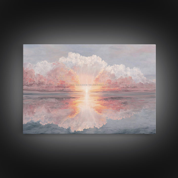 Heavenly Dawn Radiance, Framed Canvas Print, Christian Wall Art, Christian Art Canvas, Modern Christian Art, Christian Gift Ideas, Christma