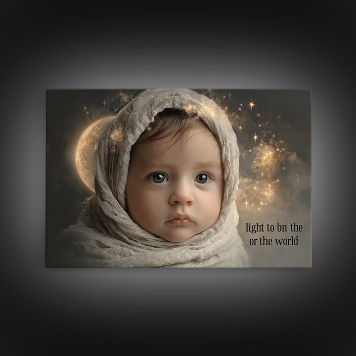 Starborn Hope, Framed Canvas Print, Christian Wall Art, Christian Art Canvas, Jesus Christmas Art, Christian Christmas Art, Christian Gift