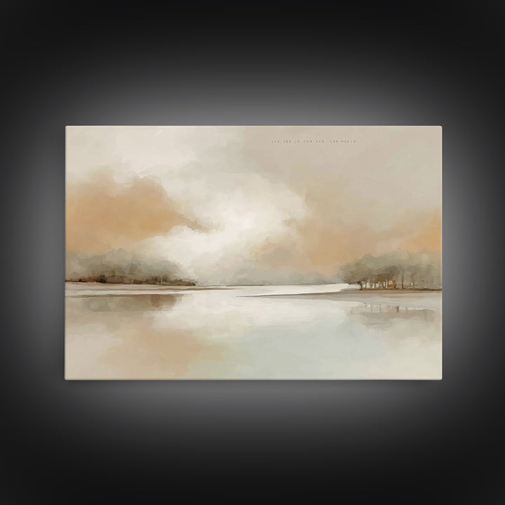 Still Waters Calm | Framed Canvas Print | Christian Wall Art | Christian Art Canvas | Minimalist Christian Art | Christian Art Prints | Chr