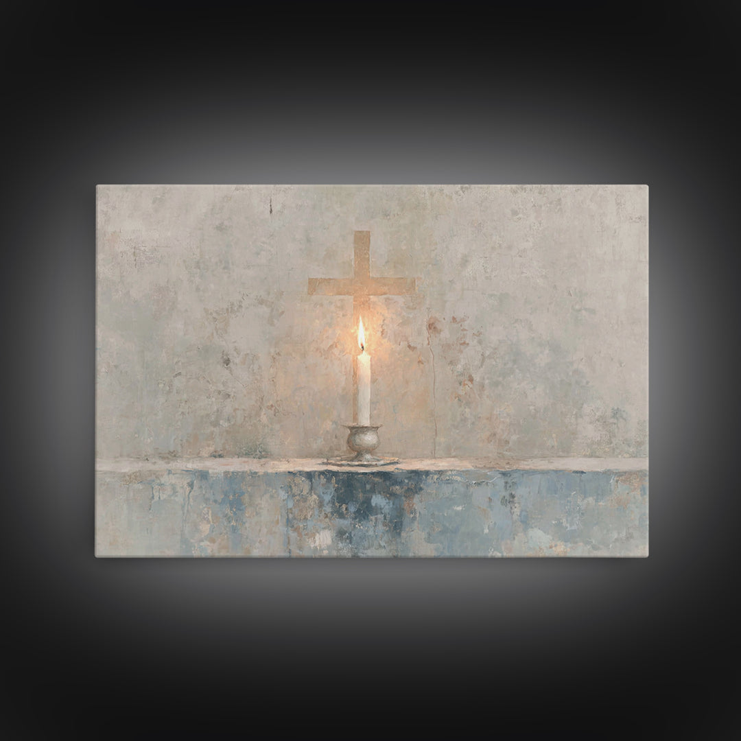 Sacred Stillness, Framed Canvas Print, Christian Art Canvas, Christian Wall Art, Subtle Christian Art, Christian Art