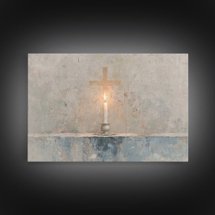 Sacred Stillness, Framed Canvas Print, Christian Art Canvas, Christian Wall Art, Subtle Christian Art, Christian Art