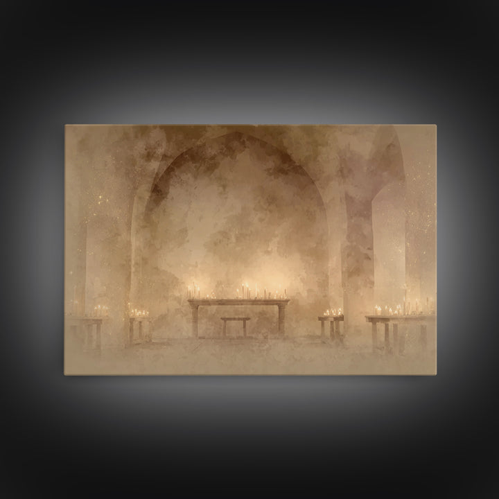 Holy Quiet Haven – Framed Canvas Print – Christian Wall Art – Christian Art Canvas – Minimalist Christian Art – Christian Decor – Christian