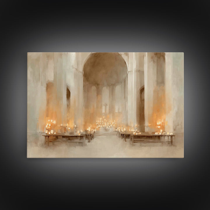 Sanctuary Of Grace – Framed Canvas Print – Christian Wall Art – Christian Art Canvas – Minimalist Christian Art – Christian Paintings – Chr