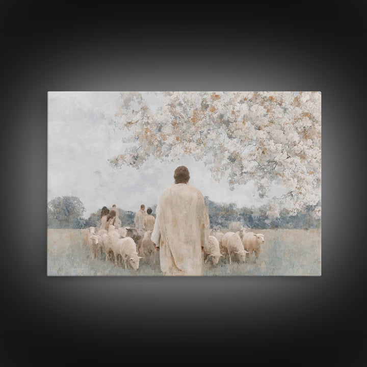 Guided By Grace | Framed Canvas Print | Jesus Painting | Christian Wall Art | Christian Art Canvas | Modern Christian Art | Christian Art P