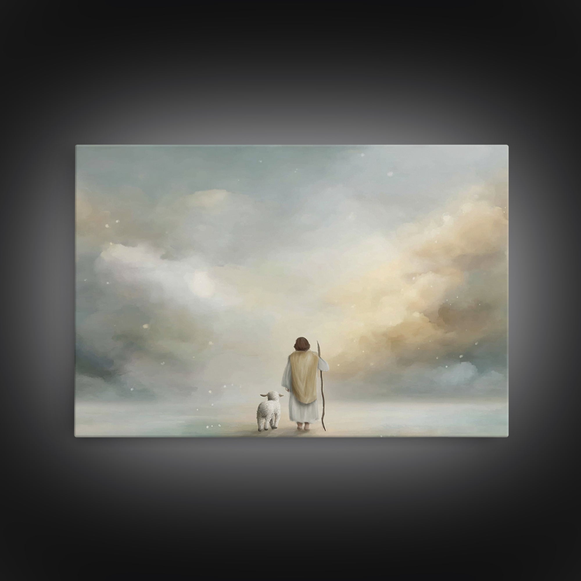 Heaven’s Quiet Path | Framed Canvas Print | Christian Wall Art | Christian Art Canvas | Subtle Christian Art | Christian Paintings | Christ