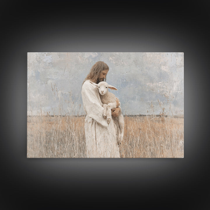 Held In Grace, Framed Canvas Print, Jesus Painting, Christian Wall Art, Christian Art Canvas, Christian Art Prints, Christian Decor