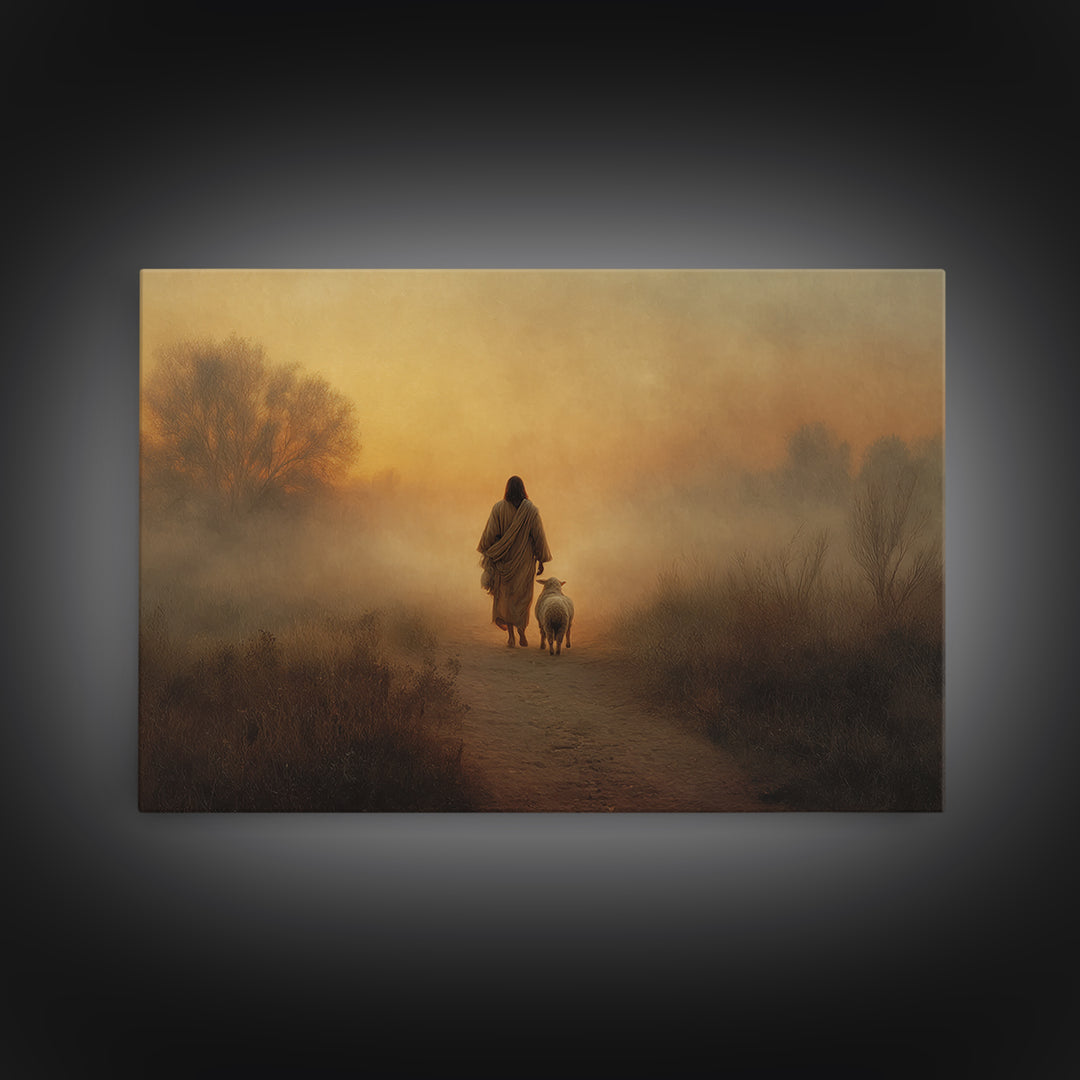 Valley Of Dawn | Framed Canvas Print | Christian Wall Art | Christian Art Canvas | Moody Christian Art | Christian Decoration | Christian A