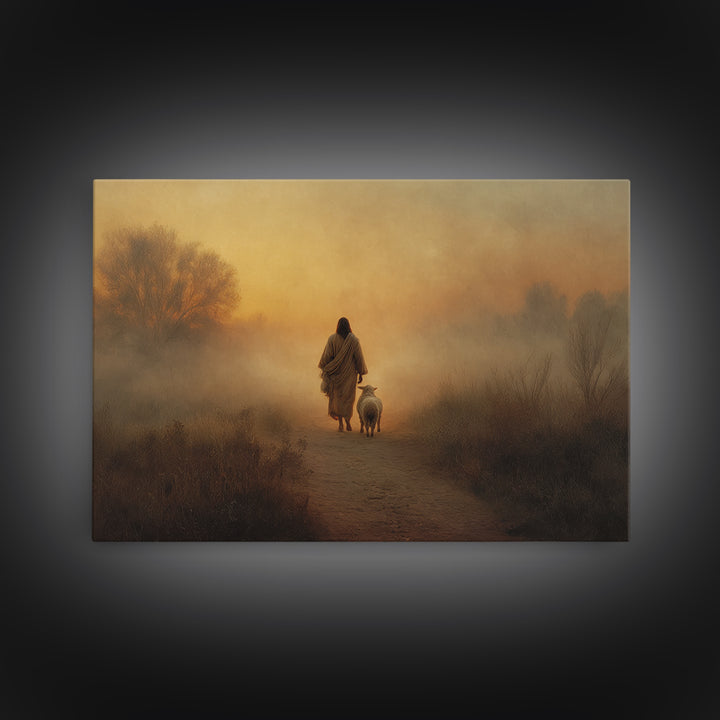 Valley Of Dawn | Framed Canvas Print | Christian Wall Art | Christian Art Canvas | Moody Christian Art | Christian Decoration | Christian A
