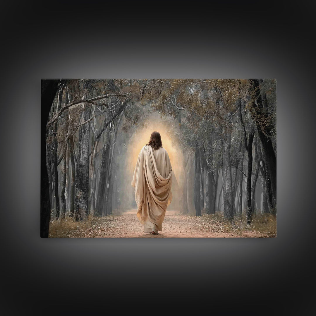 Glory In The Woodland – Framed Canvas Print – Christian Wall Art – Christian Art Canvas – Moody Christian Art – Christian Decoration – Chri