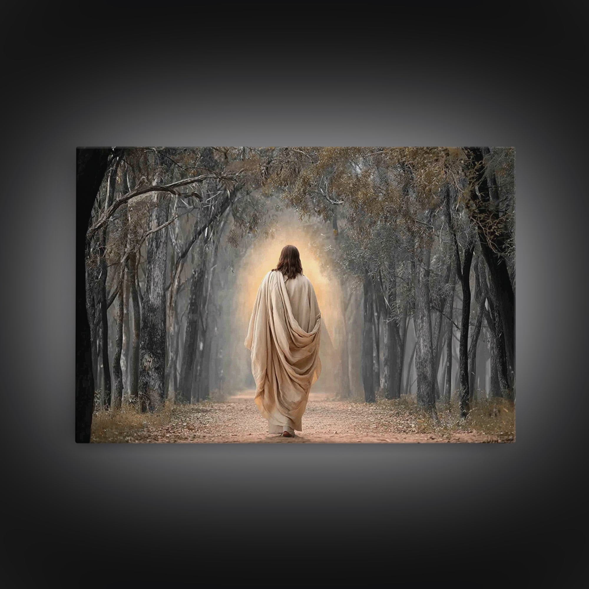 Glory In The Woodland – Framed Canvas Print – Christian Wall Art – Christian Art Canvas – Moody Christian Art – Christian Decoration – Chri